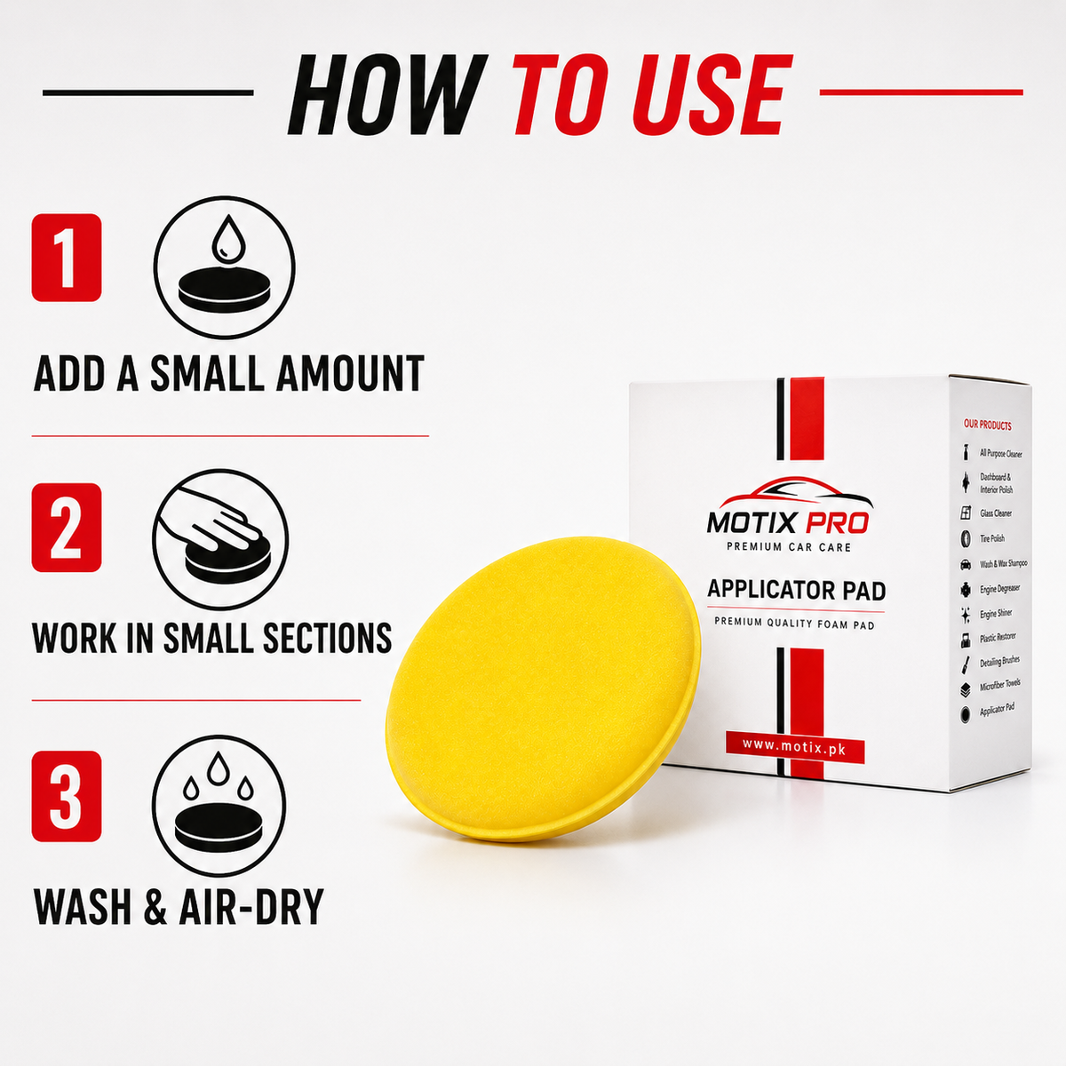 How to use MOTIX PRO Applicator Pad
