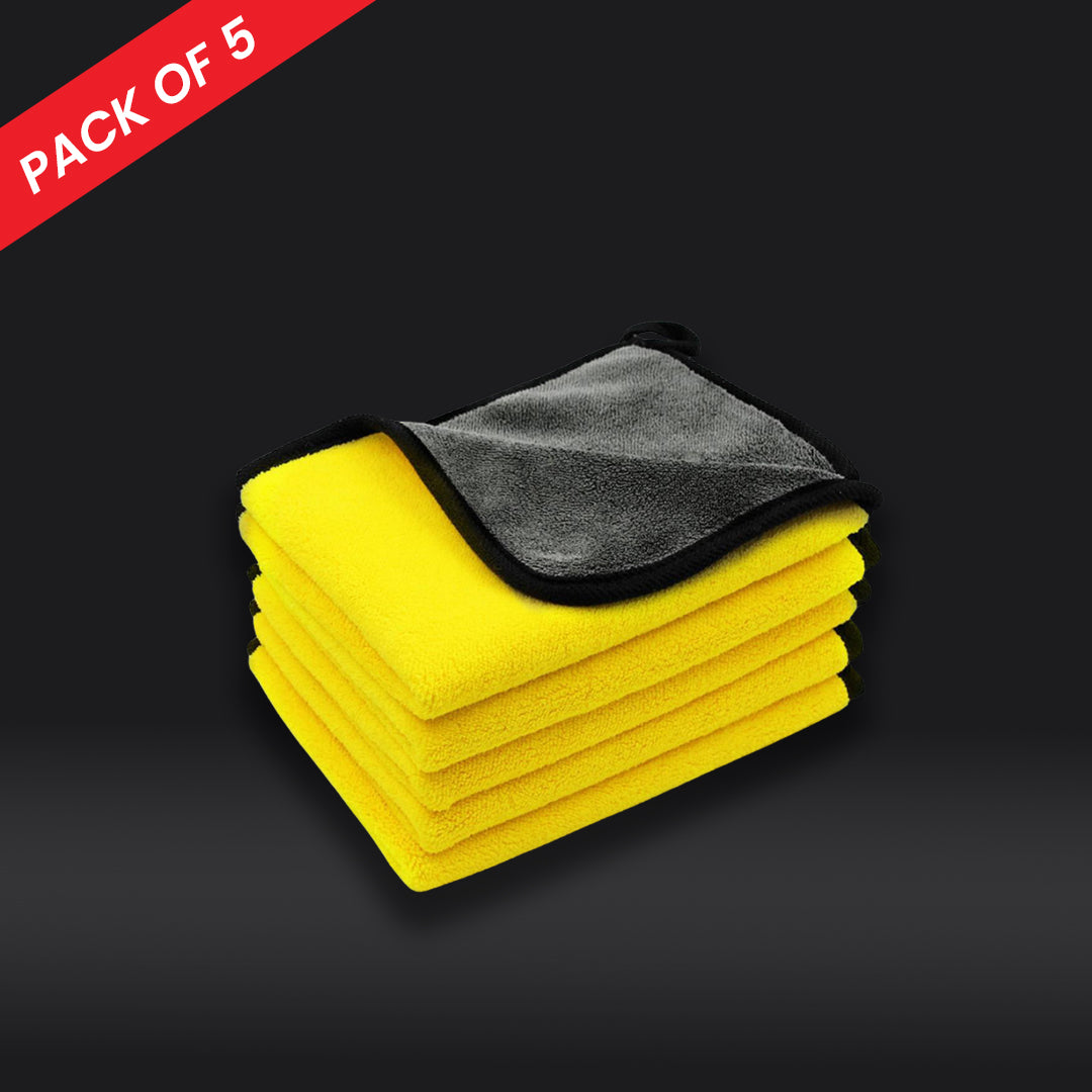 Motix Pro Microfiber Towel 600 GSM (40 × 40) – Pack of 5