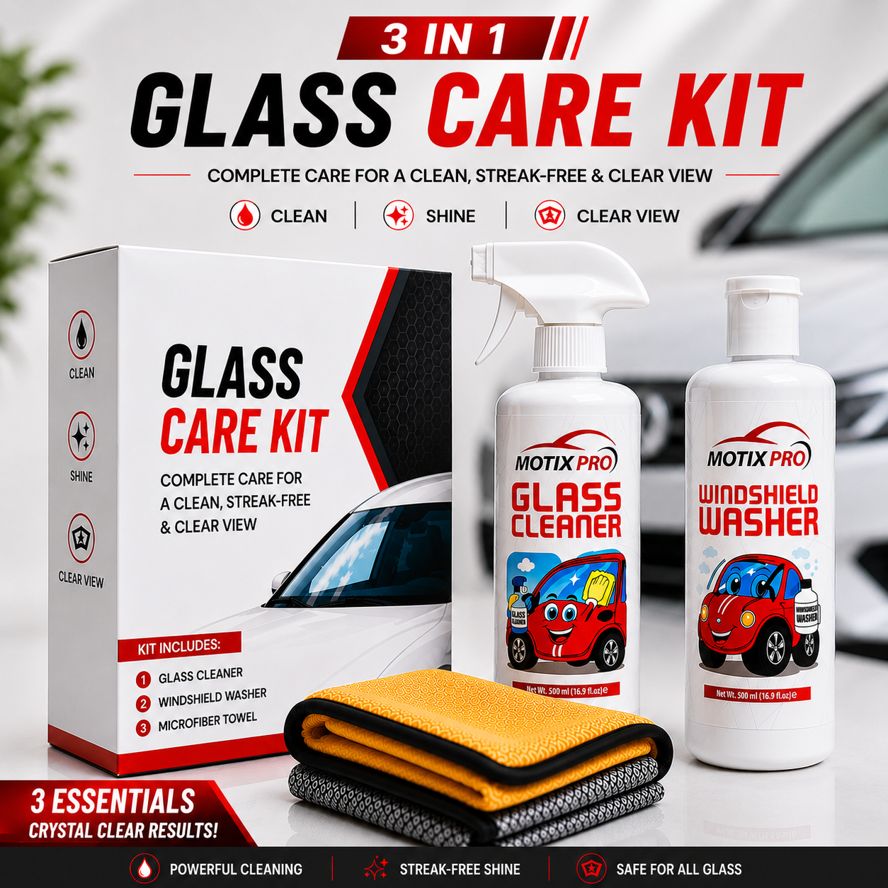 Ultimate Glass Care Kit (3 in 1)