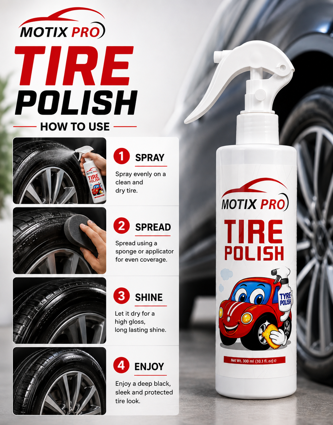 MOTIX PRO Tyre Polish - 300ml