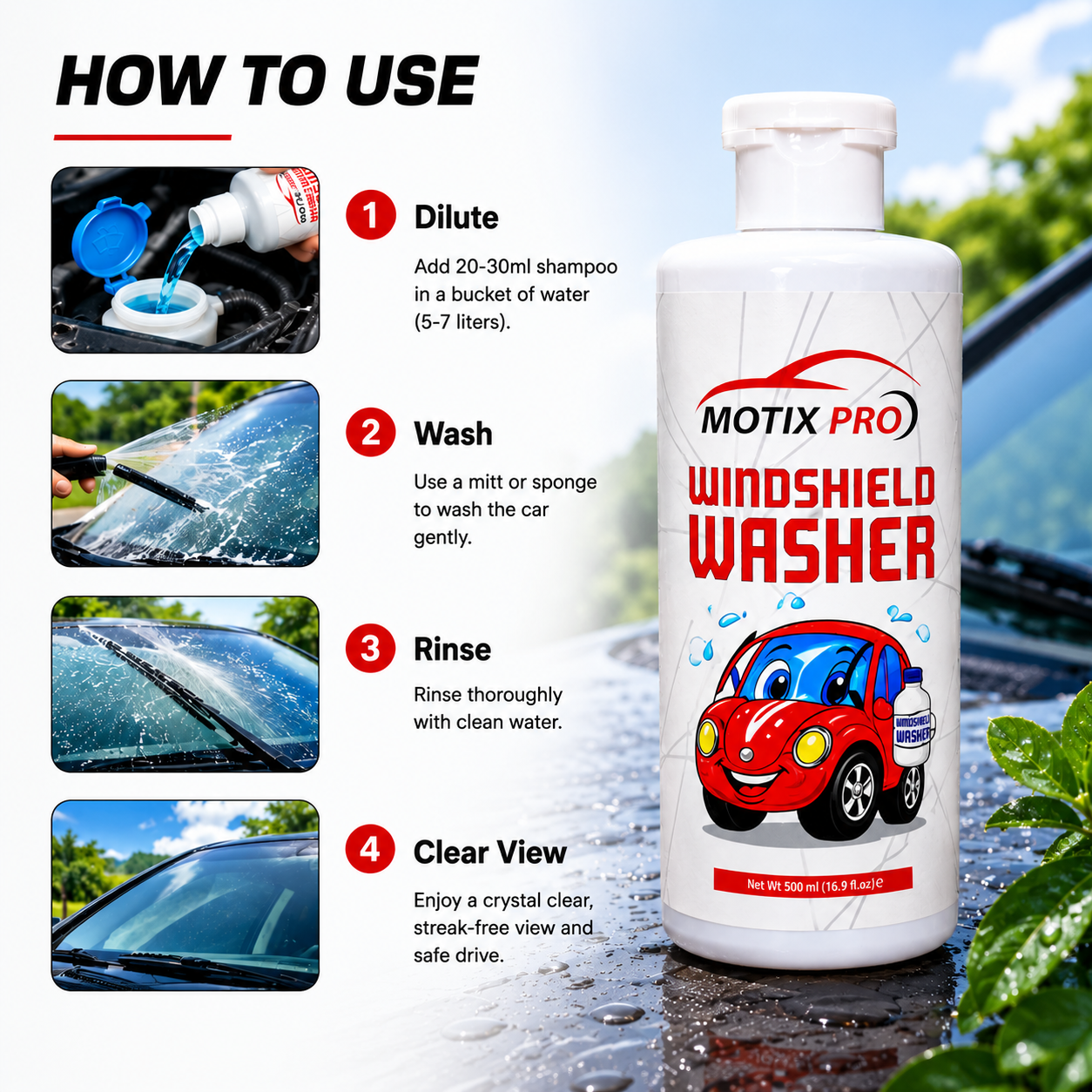MOTIX PRO Windshield Washer - 500ml