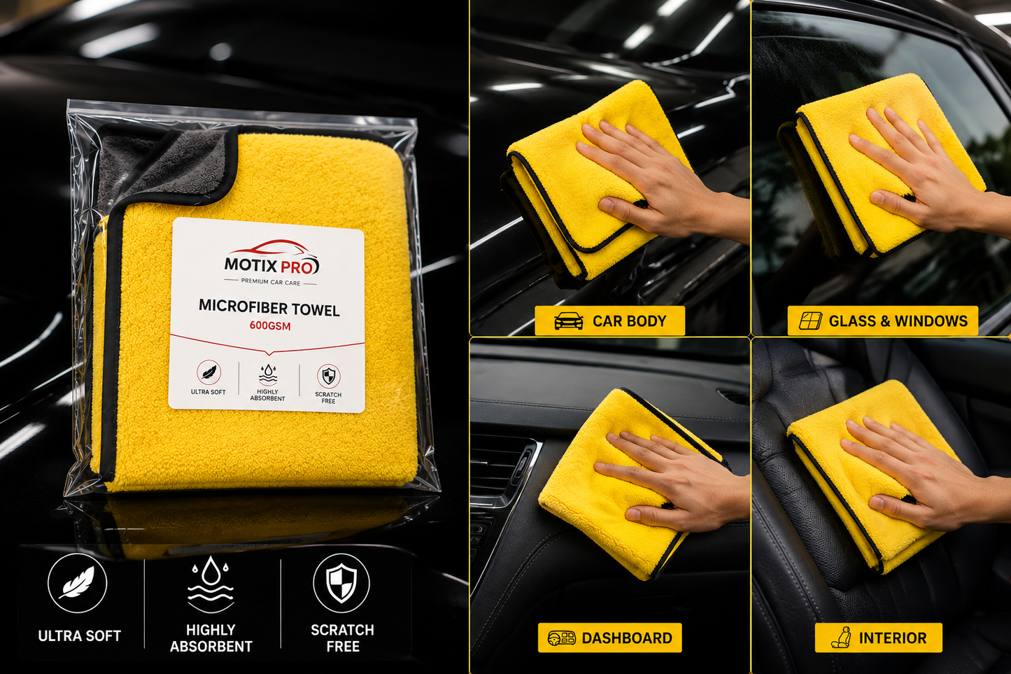 MOTIX PRO Premium Microfiber Towel - 40x40cm