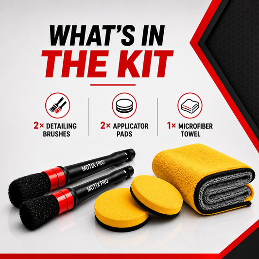 Contents of MOTIX PRO Car Detailing Accessories Kit