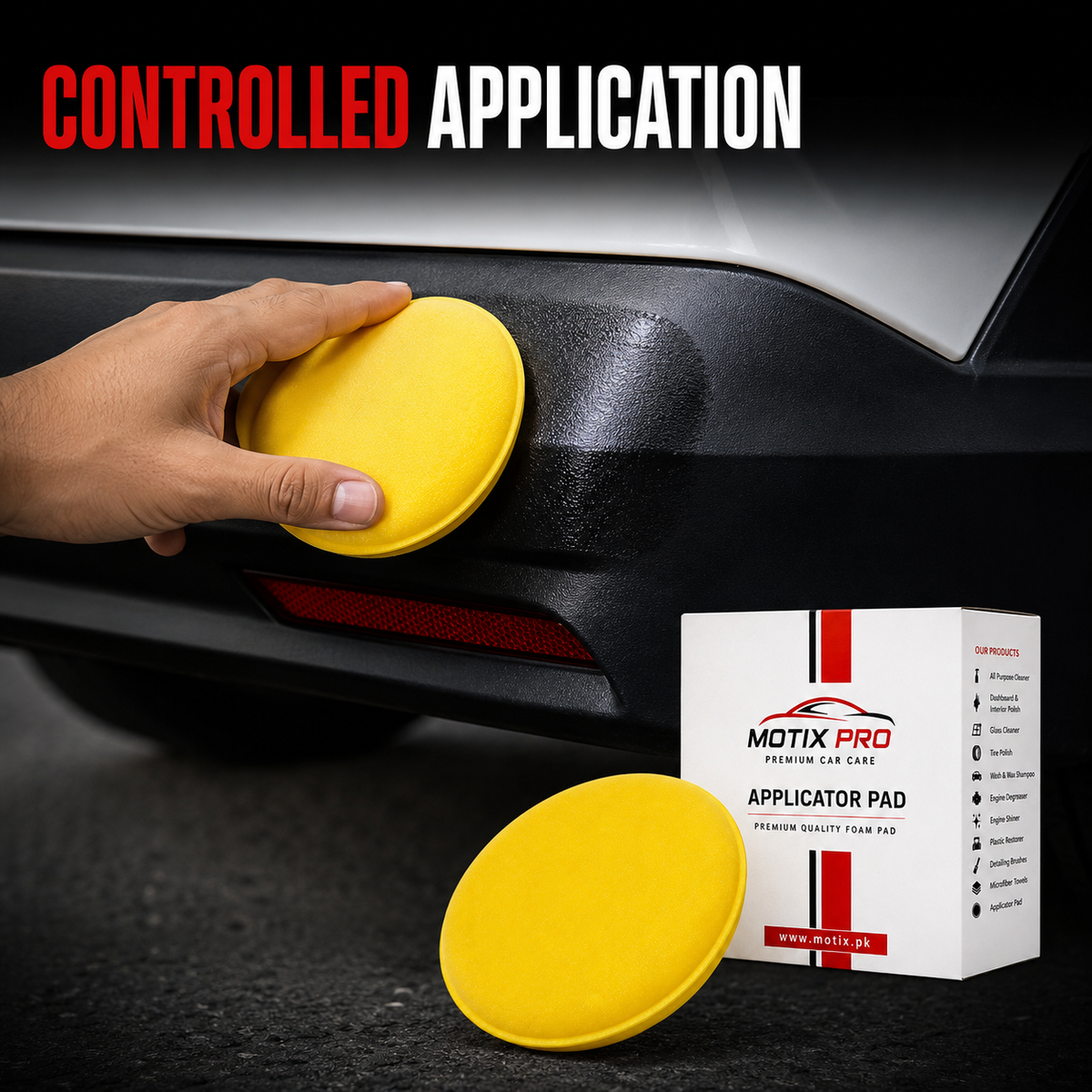MOTIX PRO Applicator Pad in use