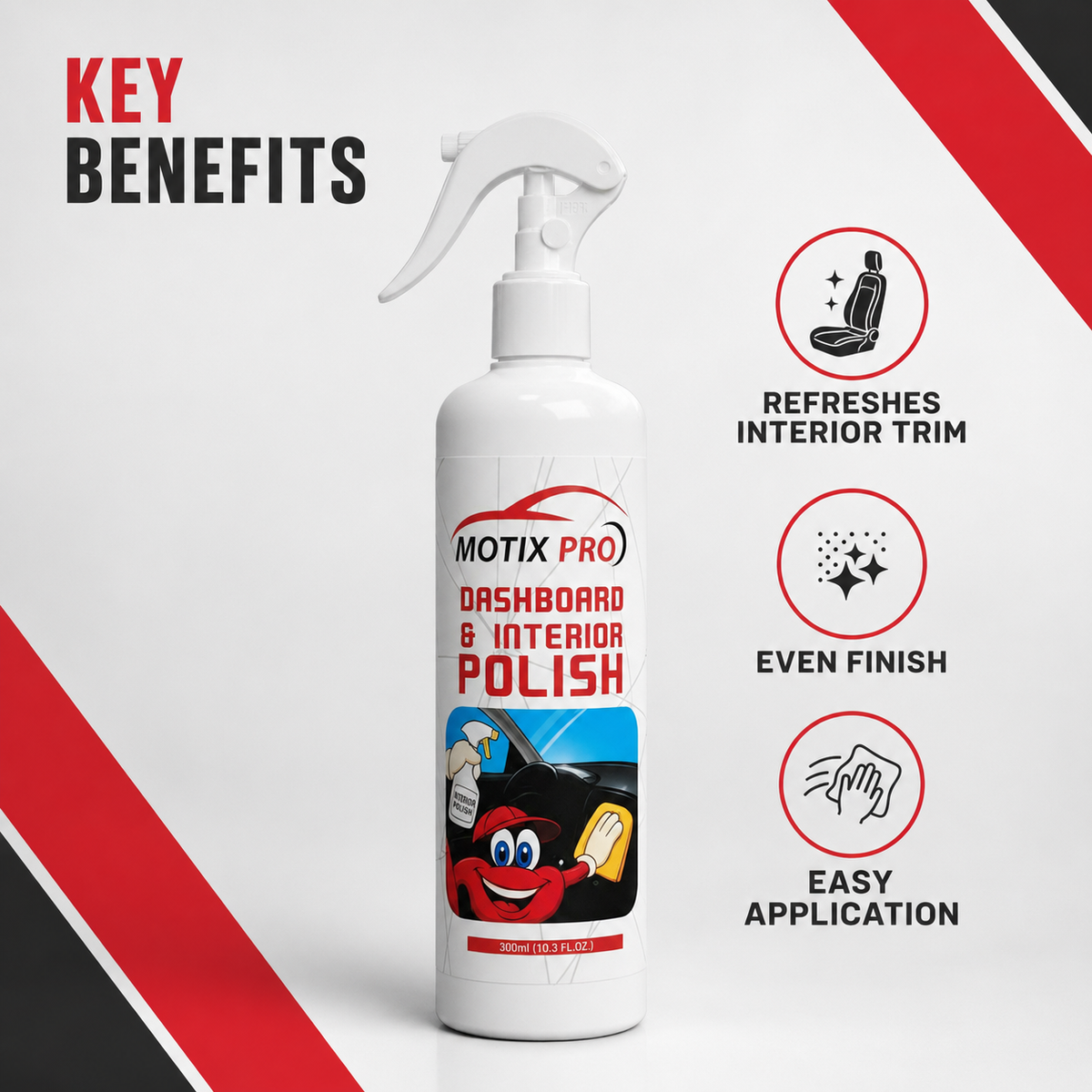 MOTIX PRO Dashboard and Interior Polish key benefits