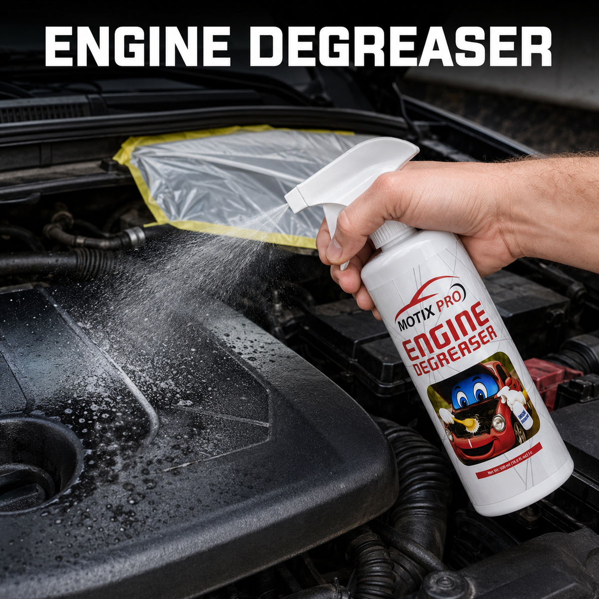 MOTIX PRO Engine Degreaser in use