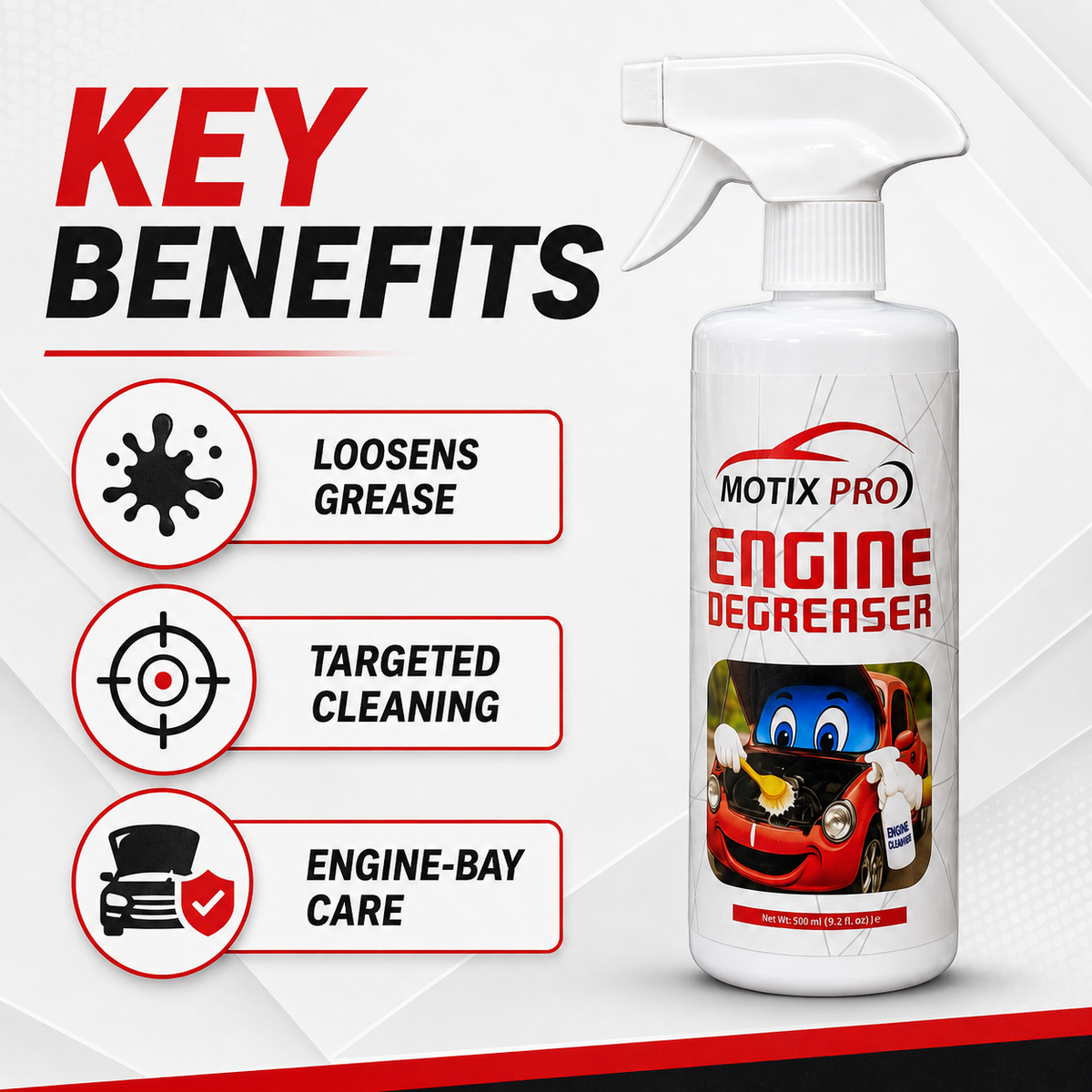 MOTIX PRO Engine Degreaser key benefits