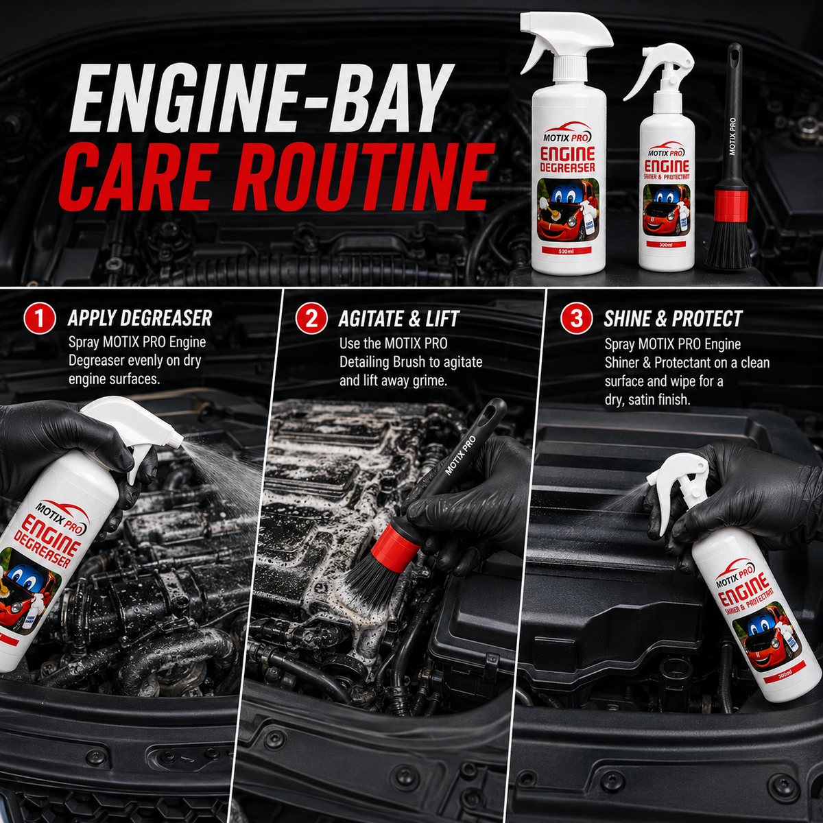 MOTIX PRO Engine Care Kit application routine