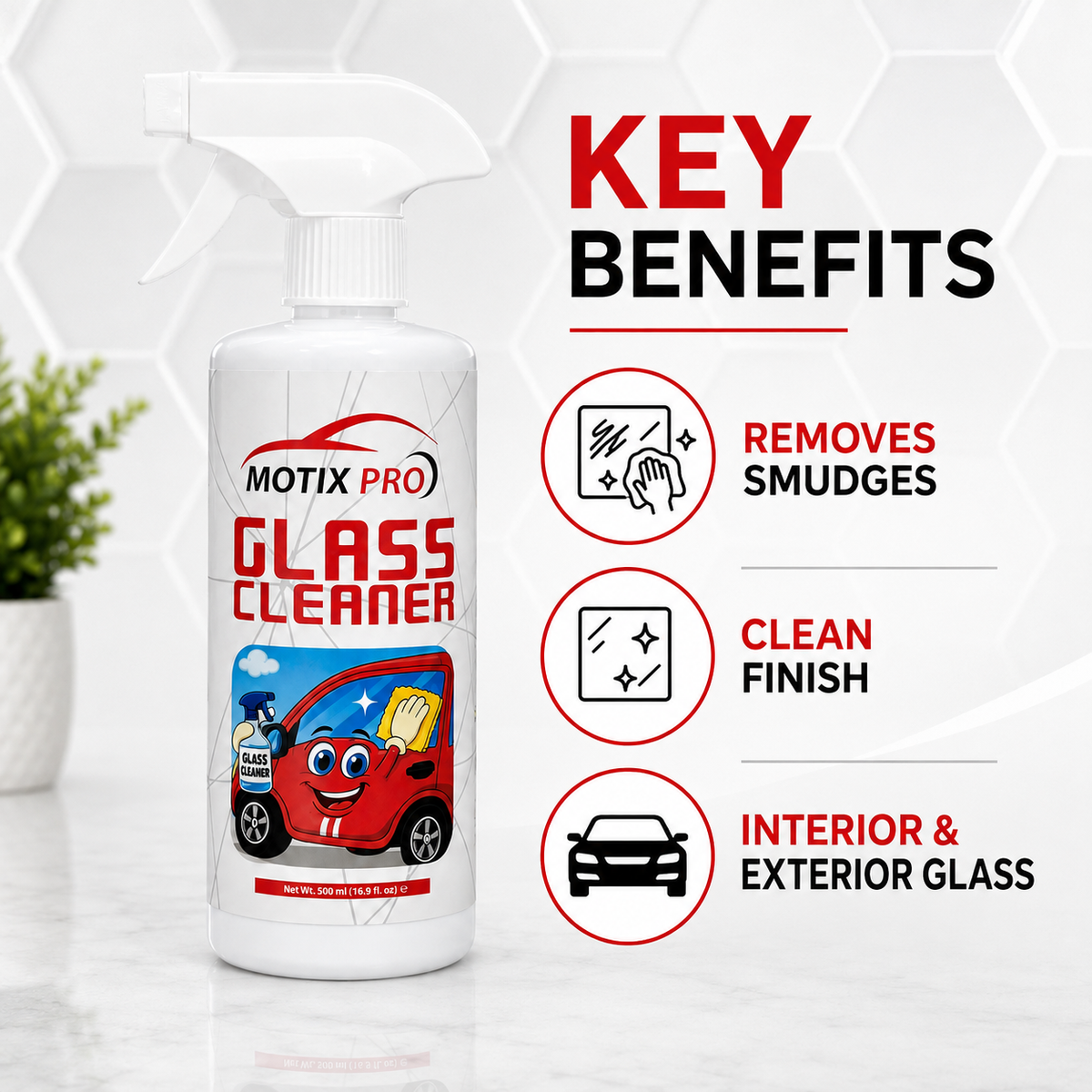 MOTIX PRO Glass Cleaner key benefits