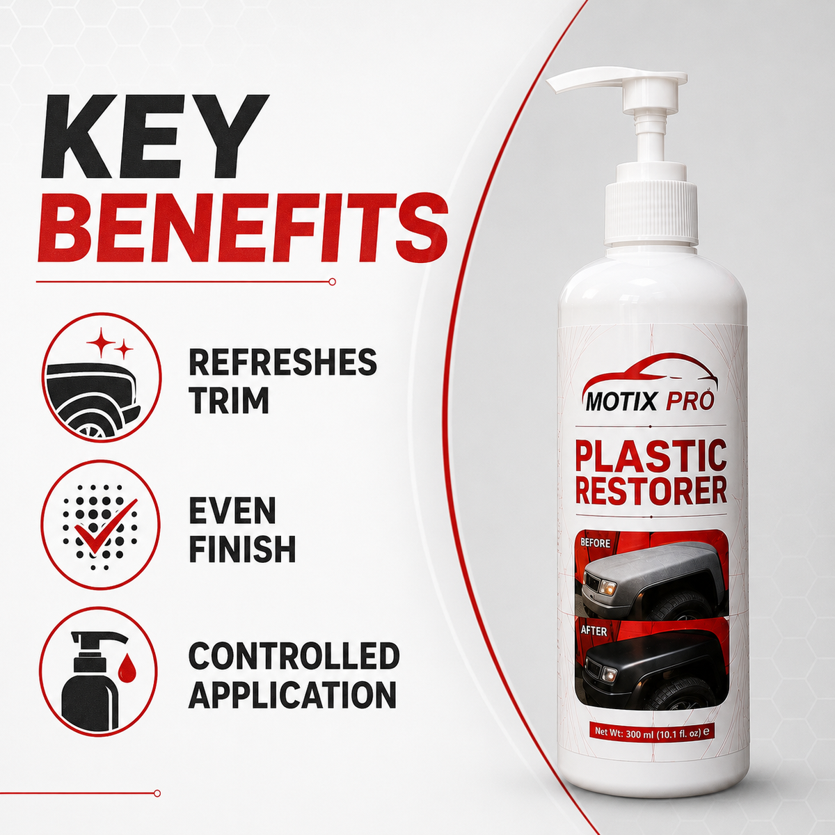 MOTIX PRO Plastic Restorer key benefits