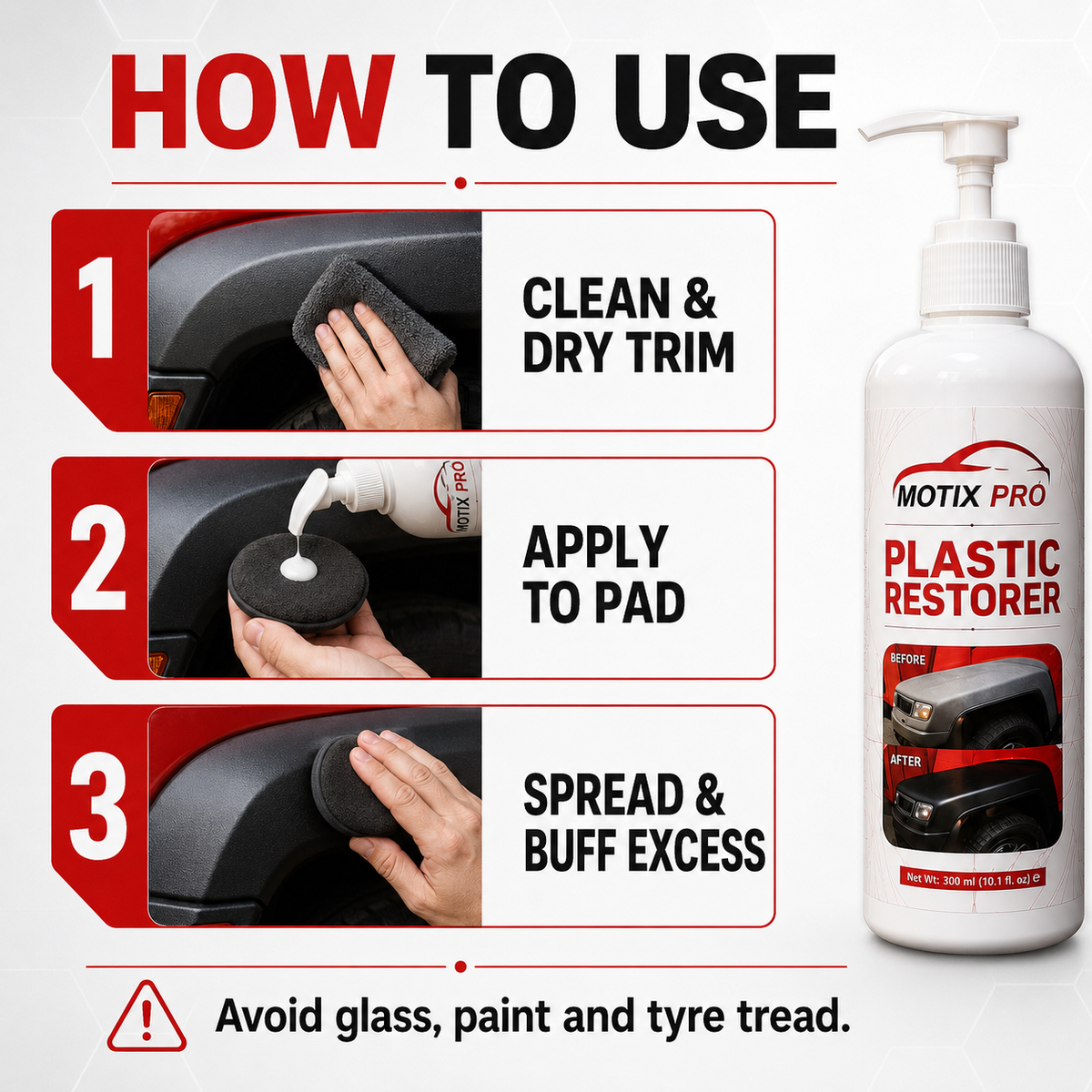 How to use MOTIX PRO Plastic Restorer