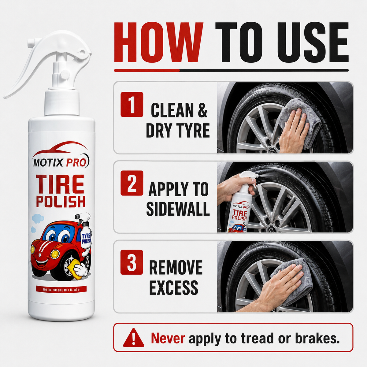 How to use MOTIX PRO Tyre Polish