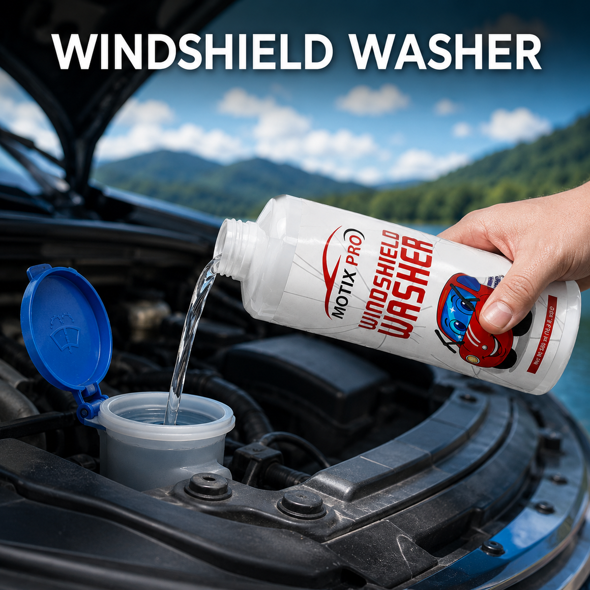 MOTIX PRO Windshield Washer in use