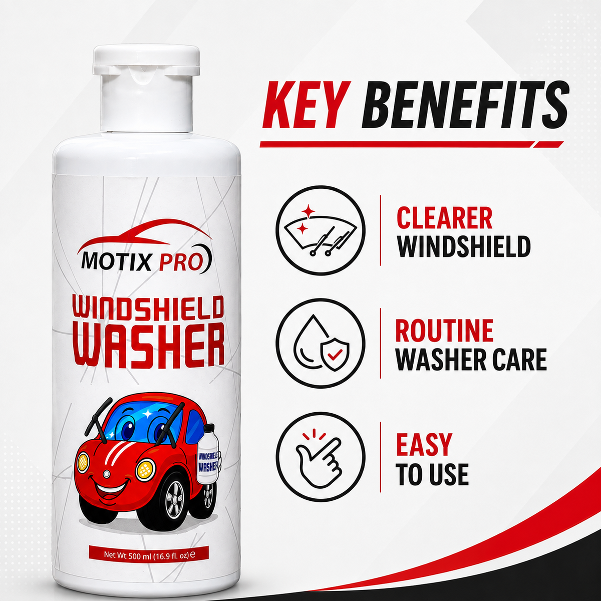 MOTIX PRO Windshield Washer key benefits